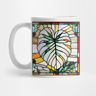 Albino Monstera Stained Glass Mug